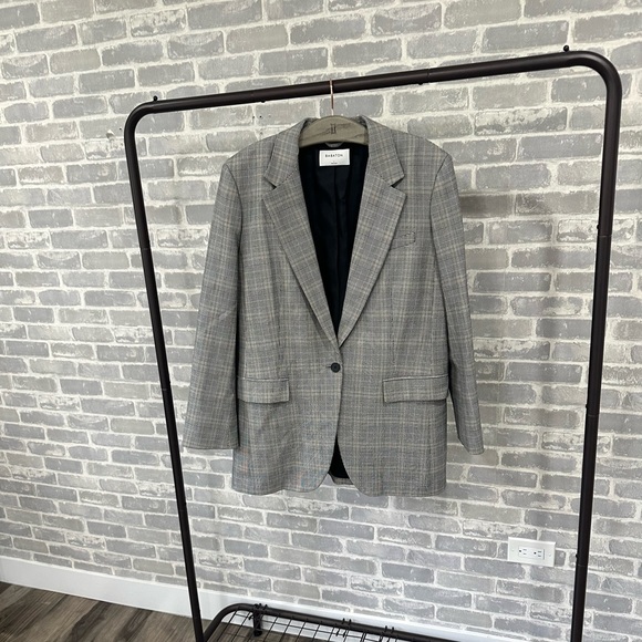 Babaton Jackets & Blazers - Babaton Gray Plaid Blazer
